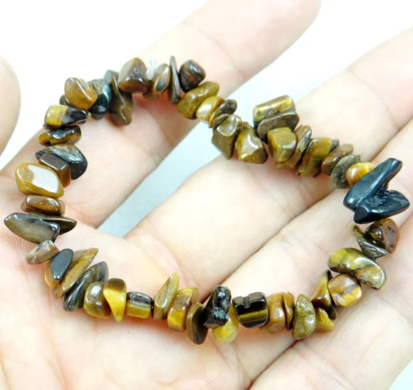 Натуральный камень Малахит Лапис браслеты с тигровым глазом очарование 7 Рэйки, лечение чакры кристаллы чипы одна прядь женский браслет - Окраска металла: NO.10