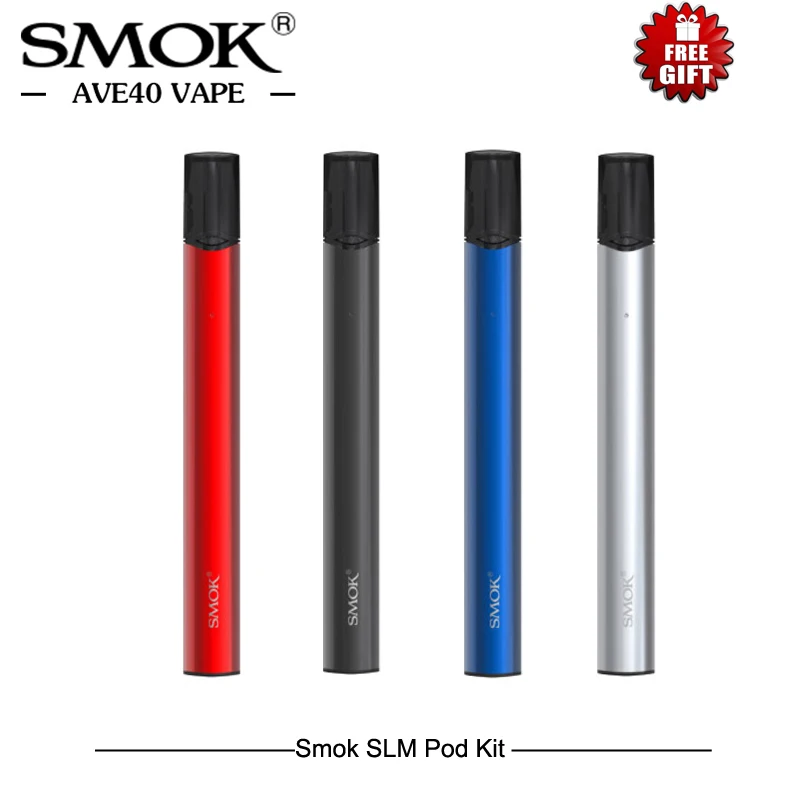 

Original Pen Vape SMOK SLM Pod Kit 250mah Battery With 0.8ml Refill Cartridge Atomizer Stick Vape Pen Vs Minifit Kit Vaporizer