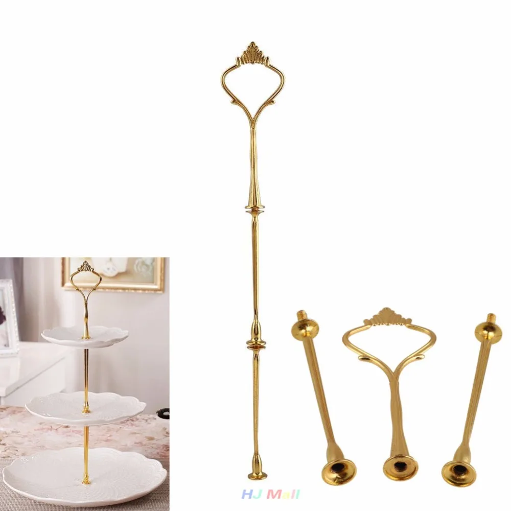 3 Tier Crown Metal Cupcake Cake Plate Stand Fitting Wedding Birthday