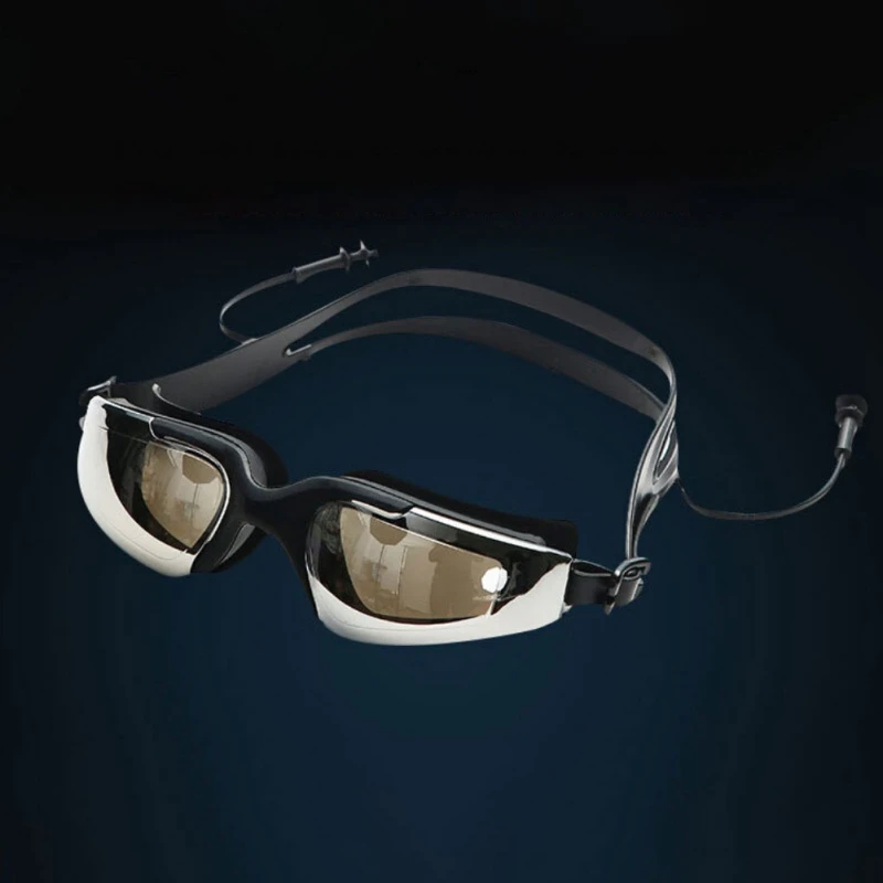 Профессиональные очки для плавания силиконовые мужские и женские детские плавательные очки противотуманные УФ очки для вождения с ушками GMT601