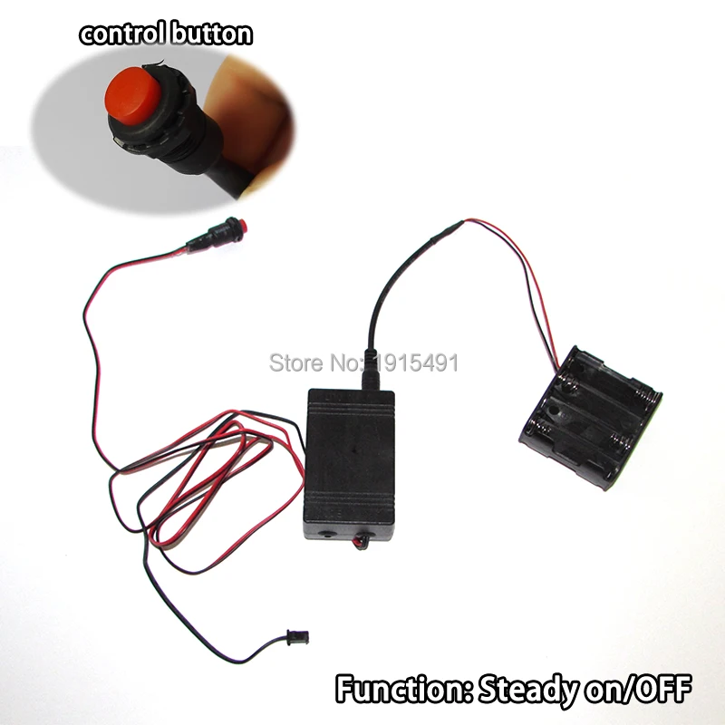 

New 30meters DC12V EL inverter with Cell box and external button powered by 8-AA battery For Holiday Lighting Decoration