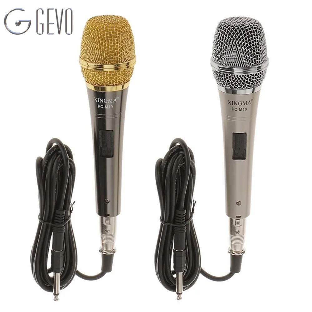 PC M10 Vocal Condenser Handheld Microphone Metal Body Mesh Guard Dynamic Black Wired Microphones