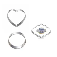 3 шт./компл. Нержавеющая сталь печенья инструменты рамка Стиль «любящее сердце» круглый для печенья и блинов выпечки Трафареты для помадка для тортов