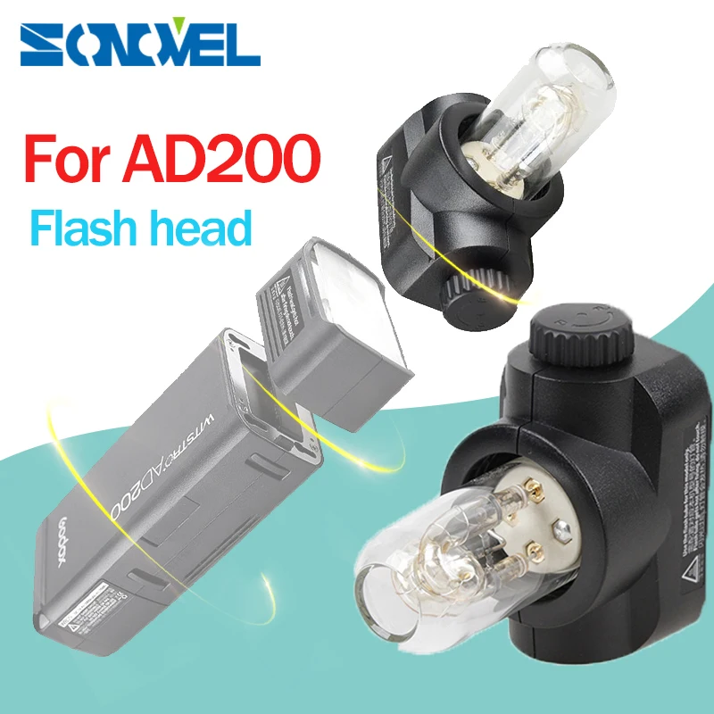 GODOX H200J Bare Bulb Flash Head with AD FT200 Flash Bulb for Godox