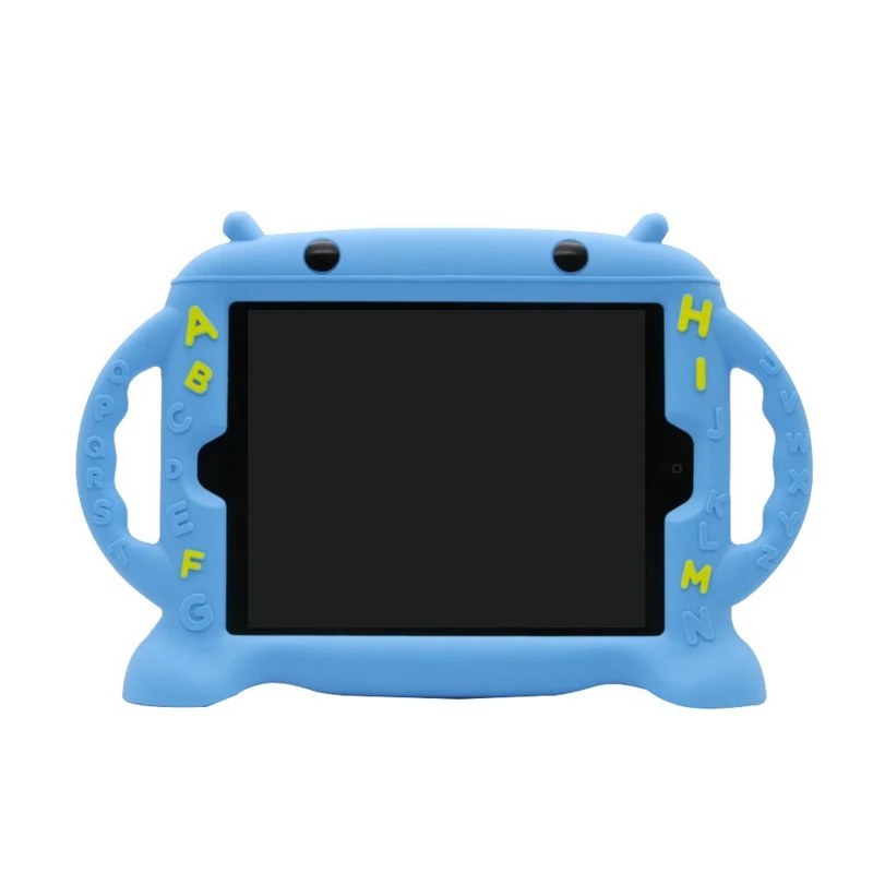 

For Ipad 2 Cover-Kids,Shockproof Silicone Handle Stand Case For Apple Ipad 2Nd 3Rd 4Th Generation Tablet