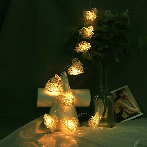 thumbnail image 1 of Guirnalda de luces LED de color blanco cálido de 1 m y 2 m, iluminación navideña, guirnalda de luces de hadas para decoración de fiestas de bodas y Año Nuevo, 1 of 5