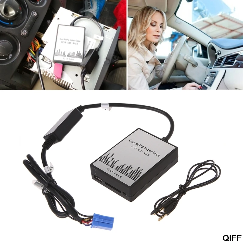 USB SD AUX автомобильный MP3 музыки радио цифровой CD чейнджер Adapte для Renault 8pin Clio May06