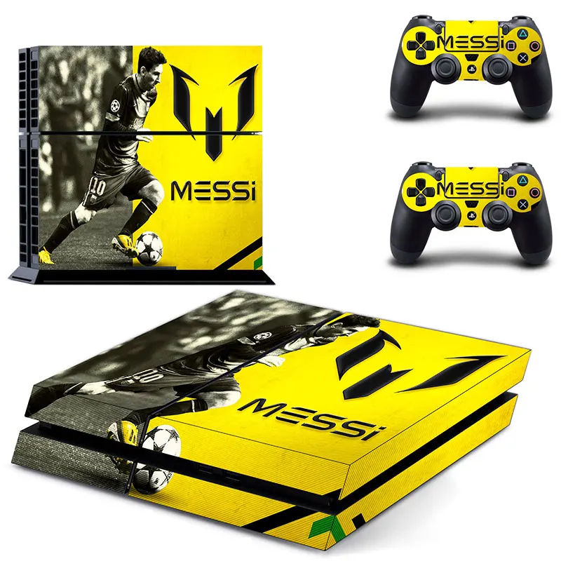 

Ronaldo and Messi PS4 Skin Sticker Decal Vinyl for Sony Playstation 4 Console and 2 Controllers PS4 Skin Sticker