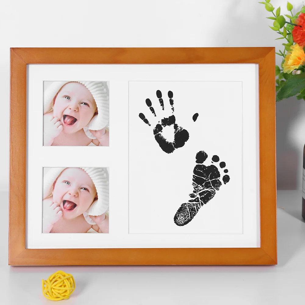Impressão da Mão Fundição de Argila Almofada de Tinta Bebê Inkpad Handprint Pegada Não-tóxico Recém-nascidos Marca d' Água Brinquedos Infantis Lembranças 38 Não-Tóxico Recém-nascidos Marca D' Água Fundição De