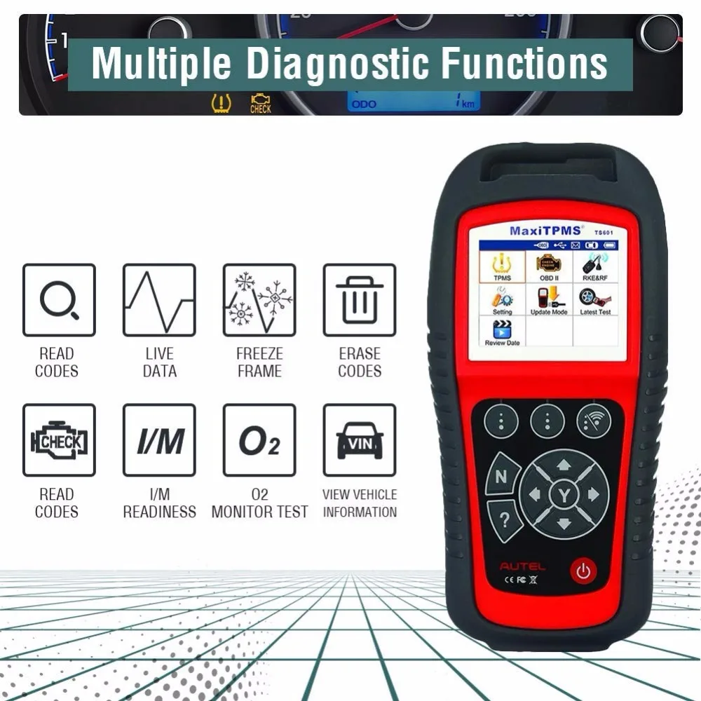 Autel MaxiTPMS TS601 TPMS Tool TPMS Sensor Reset Relearn Activate Programming Automotive Car Diagnostic Tool OBD2 Code Reader