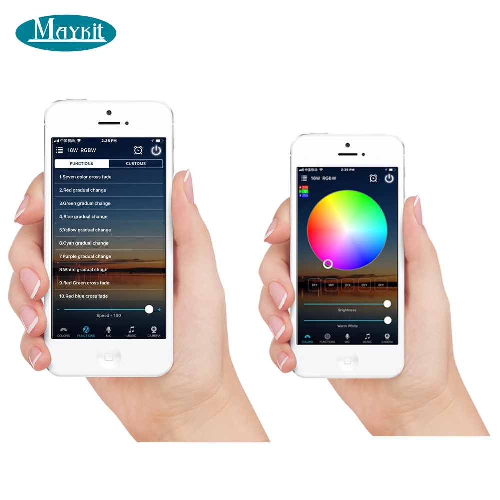 Maykit wifi Управление по телефону 16 Вт RGB светодиодный светильник двигатель для волоконно-оптический светильник ing музыка управление DMX управление функции синхронизации