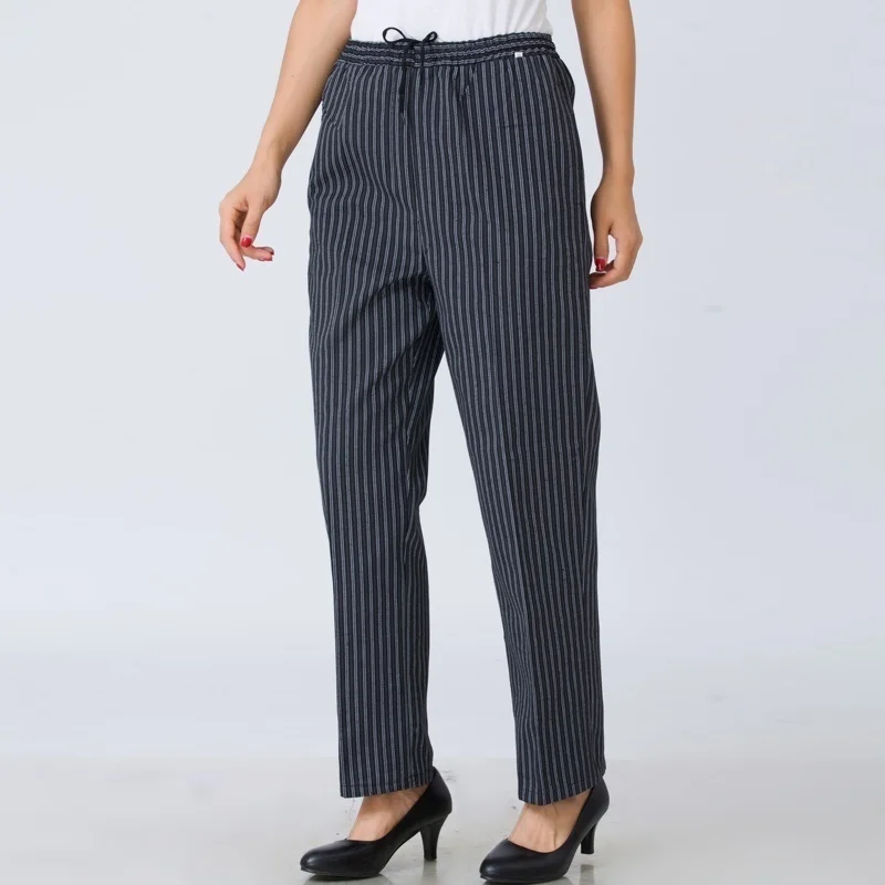 Шеф-повара брюки повара плед StripeTrousers женщины приготовления униформа