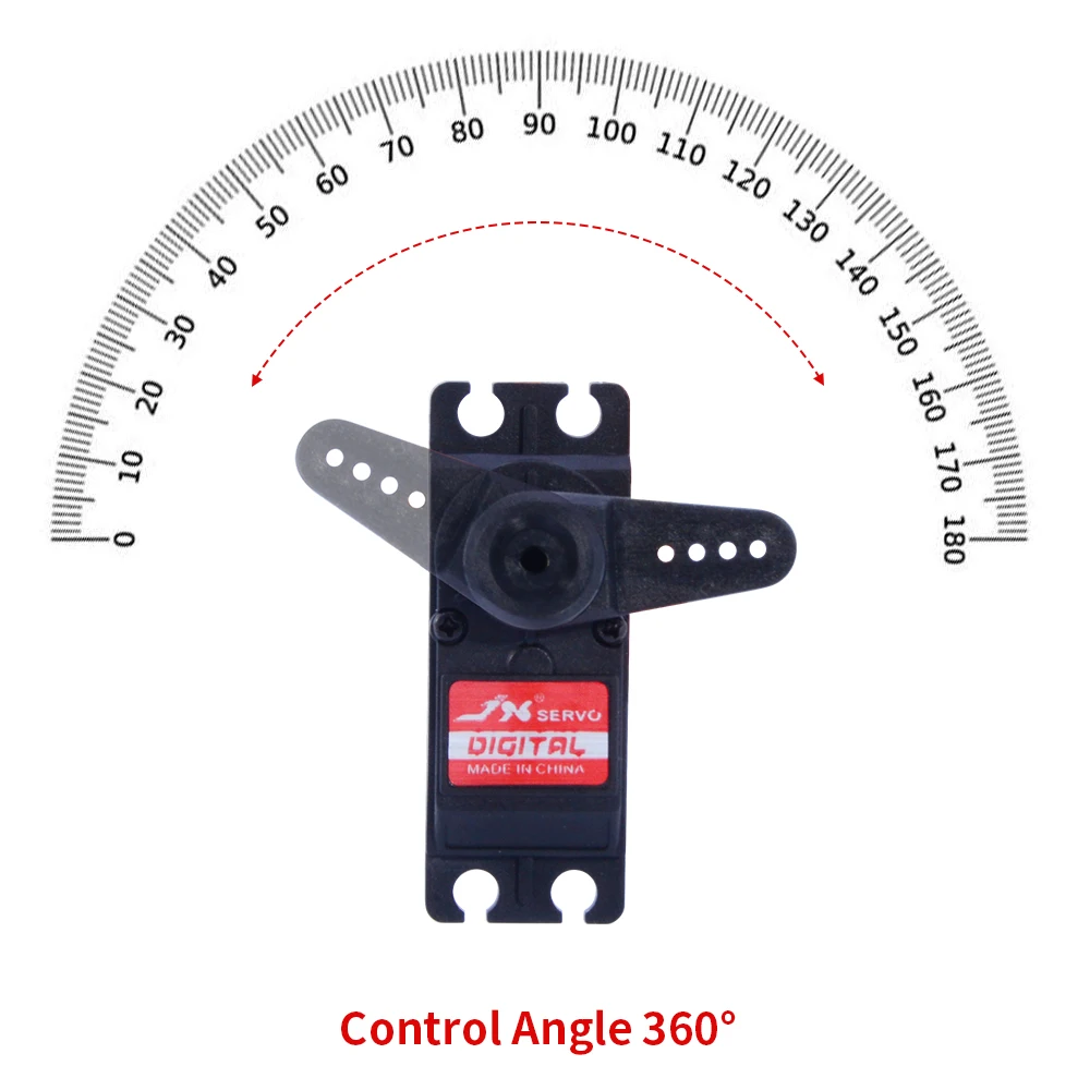 Graus de Controle Servo para rc Ângulo Alta Precisão Metal Engrenagem Digital Coreless Carro Rastreador Barco jx Pdi-hv5932mg 32 kg 360 6 controle ângulo alta precisão metal engrenagem digital