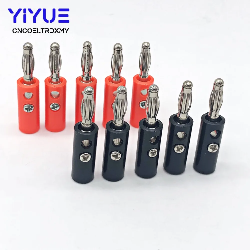 

10Pcs/lot Red and Black 4mm Banana Plug Length 40mm Connector