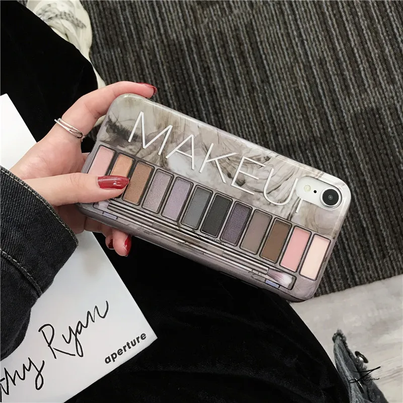 

ins Makeup Eyeshadow Palette Cover Case for Huawei P20 Pro P30 P30Pro Mate 20 Pro for Huawei Nova 2s 3 3e 3i Honor 10 cases capa