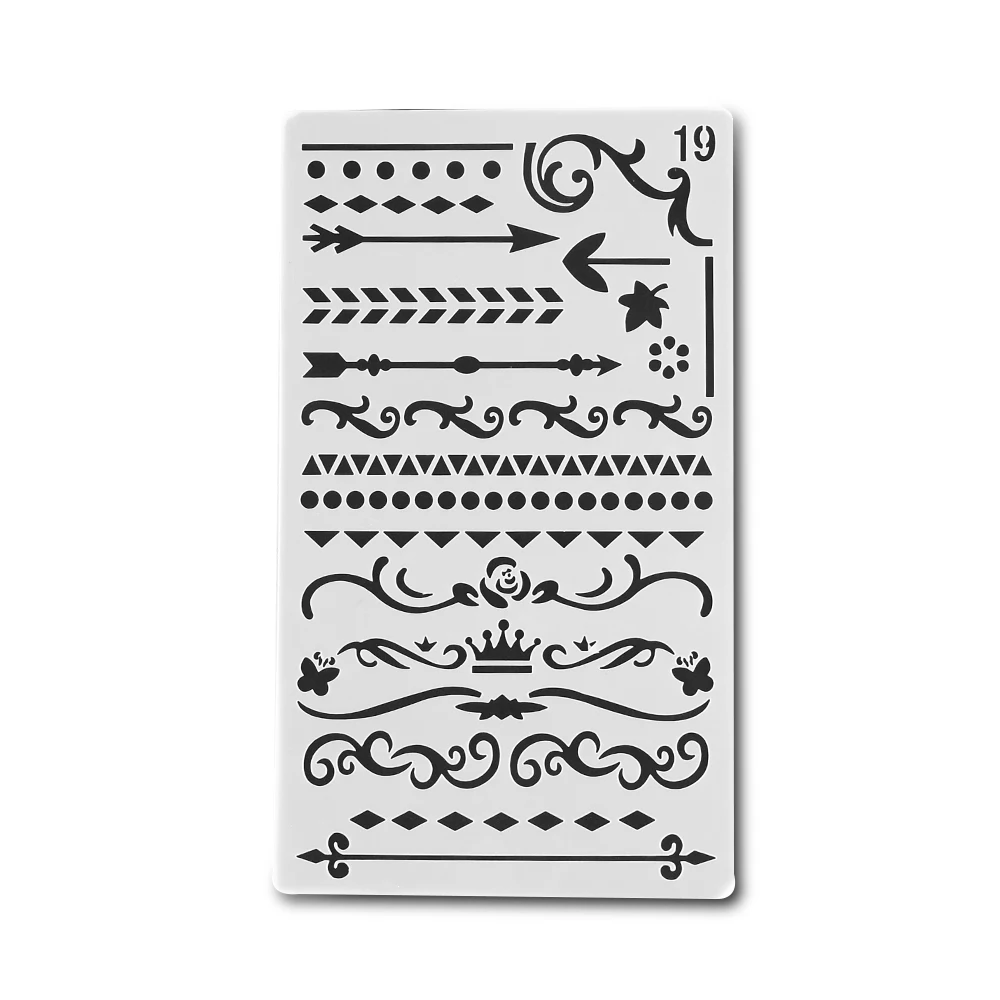 

2PCS Journal Stencil Plastic Stencils Journal/Notebook/Diary/Scrapbook Hollow DIY School Stationery Office Supplies #19