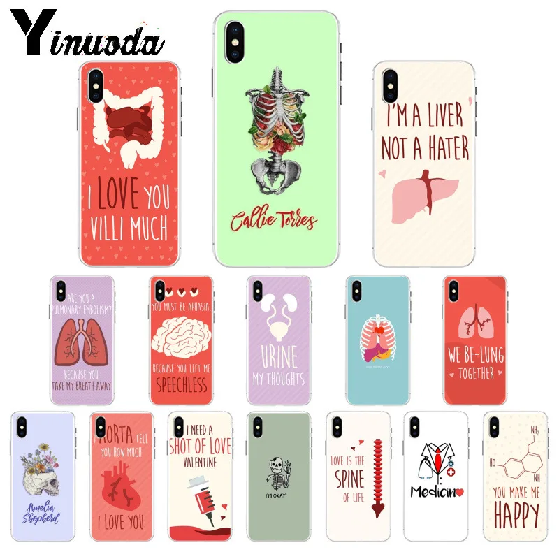 

Yinuoda Organ health medicine TPU Soft Silicone Phone Case Cover for Apple iPhone 8 7 6 6S Plus X XS MAX 5 5S SE XR Mobile Cases
