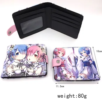 

anime pu wallet Re:Life in a different world from zero REM RAM lovely colorful short wallet 3 styles for selection P077