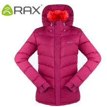 RAX Outdoor Hiking Jacket Women Autumn Winter Warm Coat Down Warm Camping Jacket Waterproof Windproof Fashion Slim Hiking Down