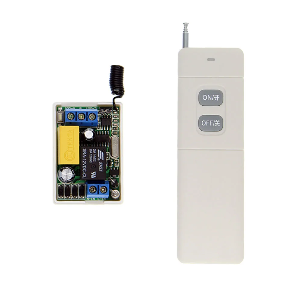 

3000m High Power AC 220V 1 CH 1CH Relay RF Switch Remote Control 2CH Transmitter + Mini 10A Receiver 315/ 433 MHz,Latched