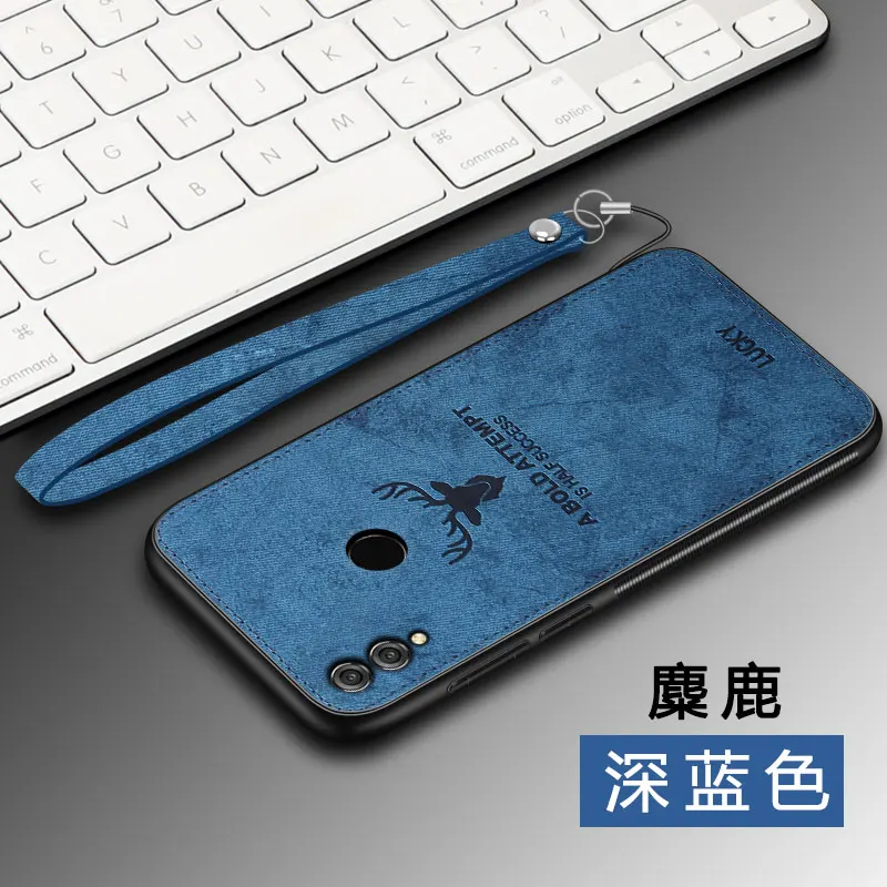 

For Huawei Honor 5X 6X 7X 8X Max Case Luxury Soft Silicone+Hard fabric Deer Cat Protect Back Cover Case for huawei honor 8C 7C