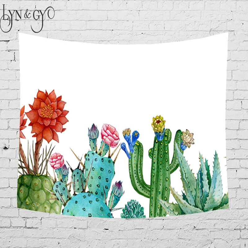 

5sizes Cactus Watercolor Hanging Wall Tapestries Mandala Bohemian Tapestry Landscape Wallpaper Wall Art Shawl Throw DropShipping