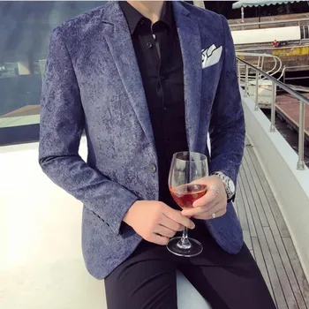 

2018 Autumn And Winter New Pattern England Wind Man Korean Self-cultivation Small Man's Suit Loose Coat Suit,Size:S~3XL