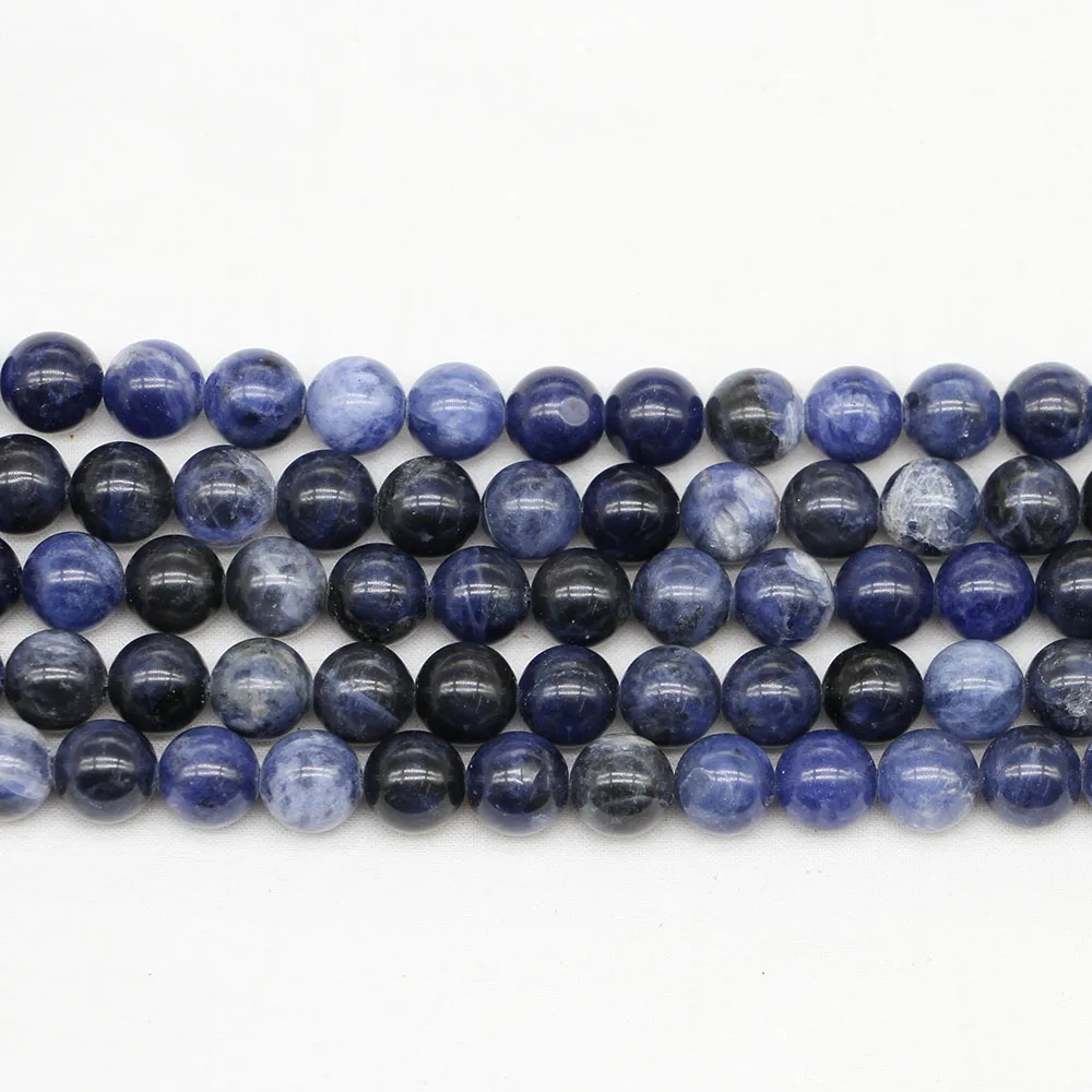 

1strand/lot Natural Old Blue Sodalite Stone Bead Strand 4/6/8/10/12mm Pick Size Round Loose Spacer Beads For Jewelry Making Gift