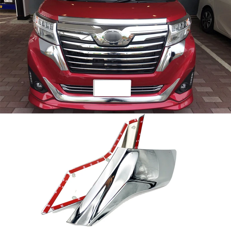 ABS Хром Передняя фара лампа Накладка для бровей Крышка Toyota Roomy 170 217 2018
