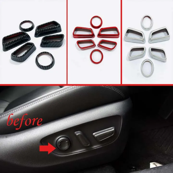

For TOYOTA Rav4 2019 2020 Decorate Accessories Interior Inner Seat Adjustment Switch Knob Button Cover Trim
