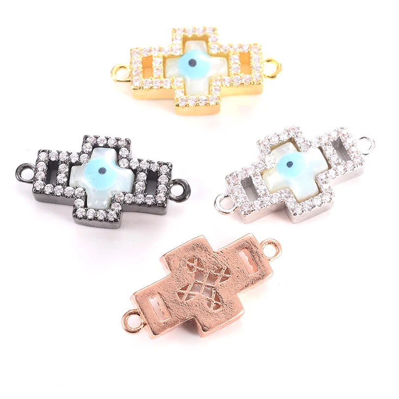 Neovivi Cross Beads for Jewelry Making Micro Pave White Zircon Bead Shiny  Charms fit Women Men Handmade Bracelets Necklaces Gift - AliExpress