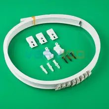 1 м Cuttable гибкий белый прямой/эркер окна занавес трек планер рельс