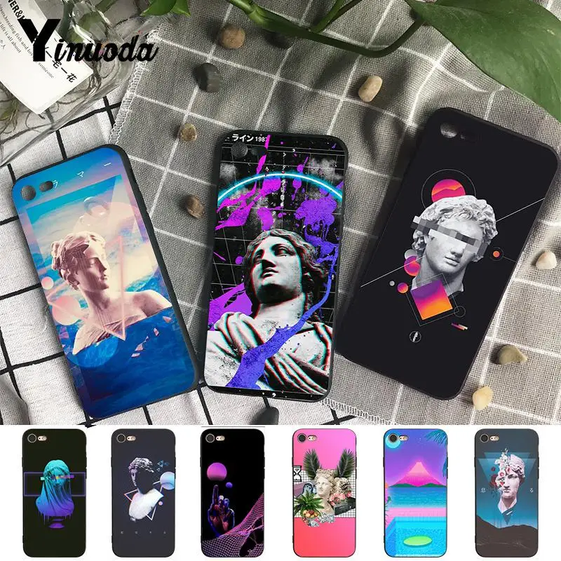 Yinuoda Vaporwave Мягкий силиконовый чехол для телефона из ТПУ в музыкальном стиле iPhone 8 7