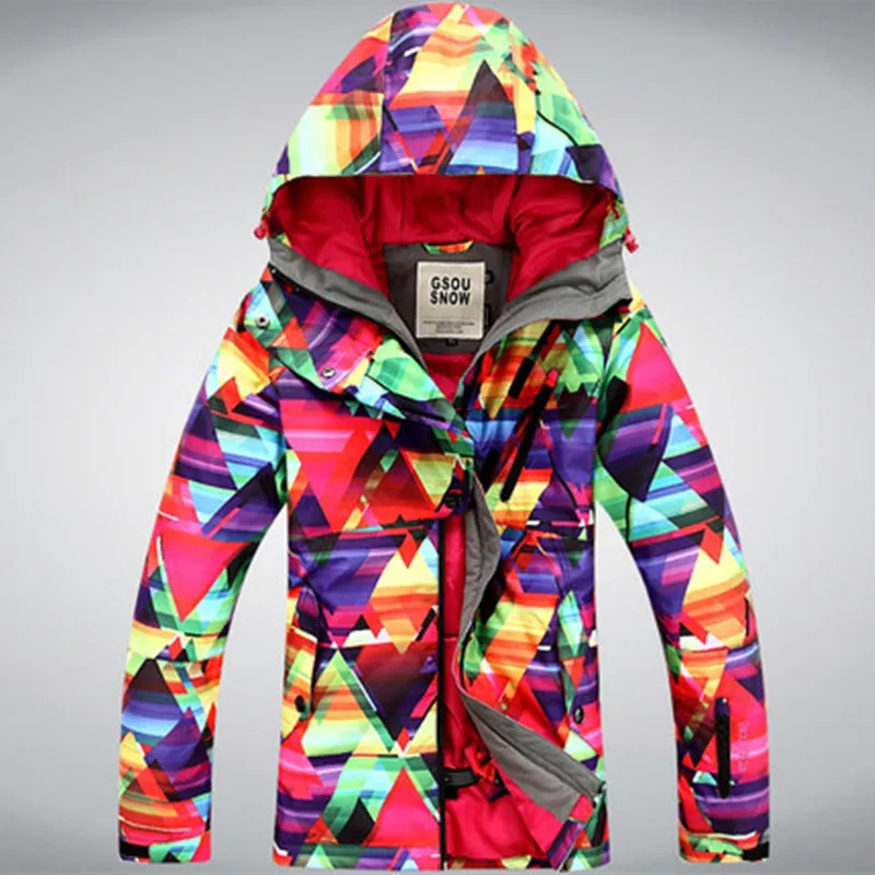 

GSOU SNOW Ski Jacket Women Winter Professional Womens Snowboarding Snow Suits Female Super Waterproof Skiing Suit