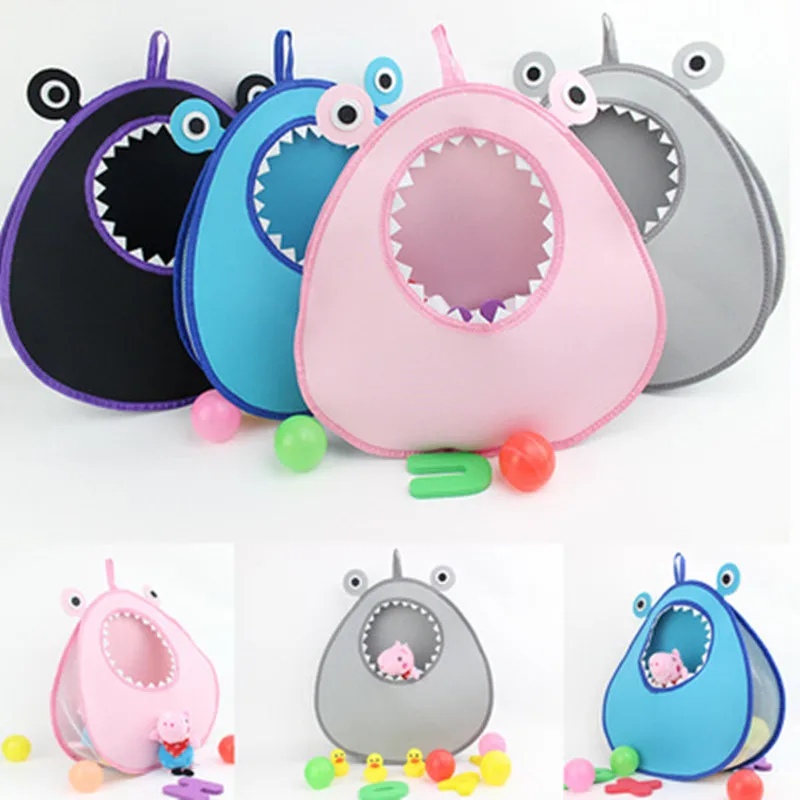 

Storage Bag Waterproof Bathroom Children's Water Toy Storage Bag Big Mouth Home Cartoon Cute Hanging Bags Toy Organizer 2019
