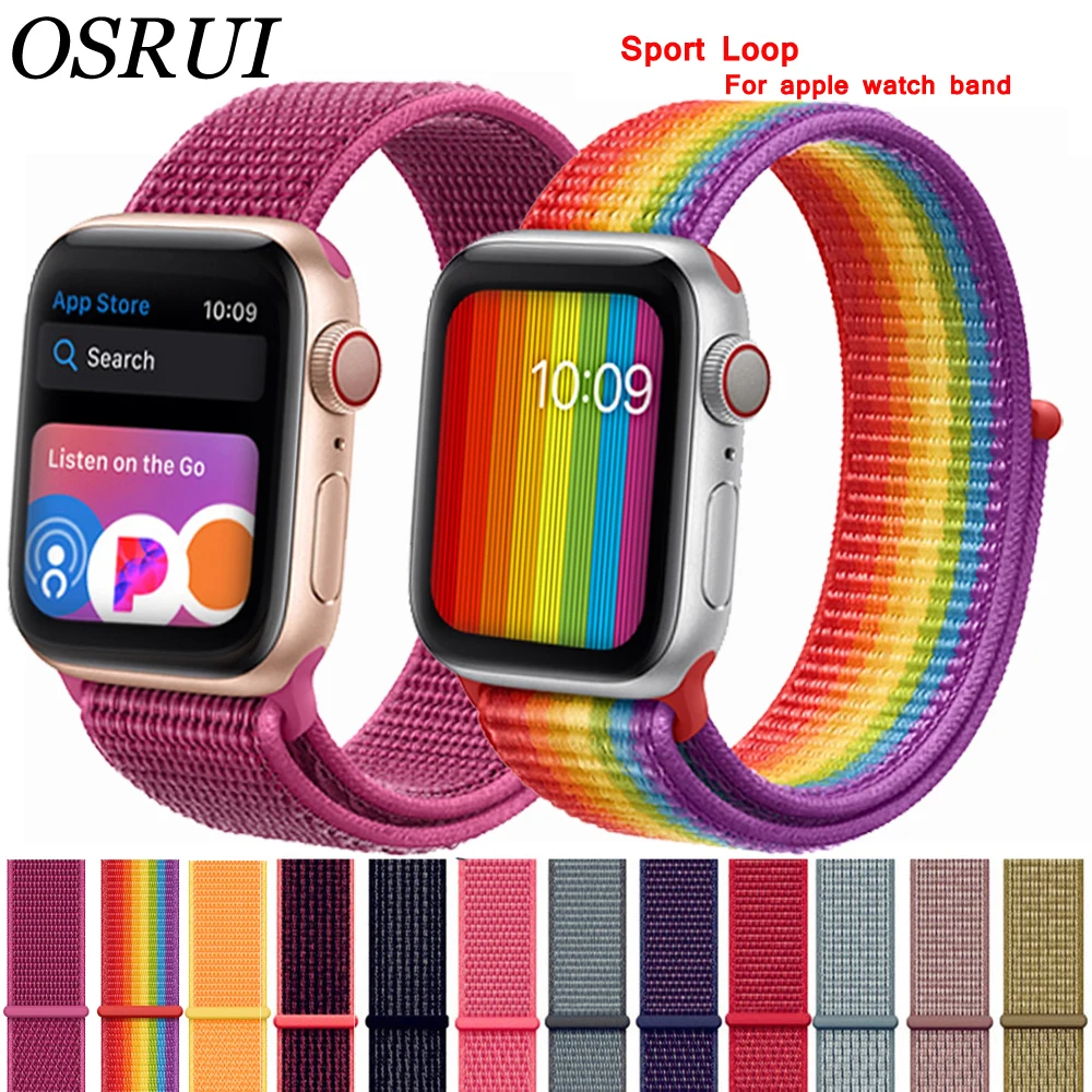 

Sport Loop For Apple watch band 42mm 38mm correas strap 4 44mm 40mm Iwatch series 3 2 1 Watchband bracelet breathable wrist belt