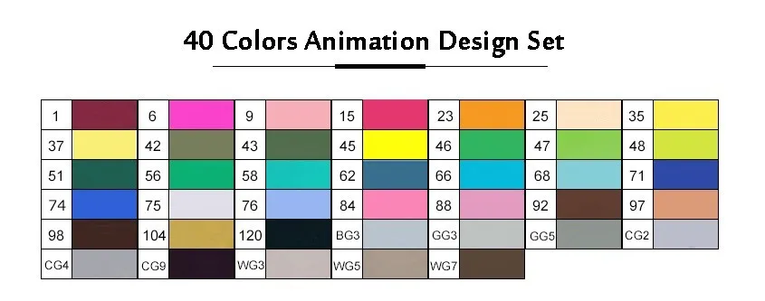TOUCHNEW спиртовые маркеры 30/40/60/80/168 Цвета Dual Head эскиз Маркеры Ручка кисти для рисования манга дизайн маркер для рисования - Цвет: 40 Animation Set