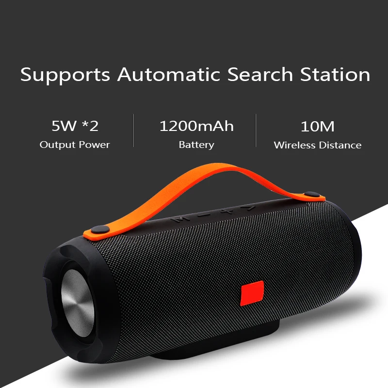 

Wireless Portable Column 10W Bluetooth Speaker Sound Bar Subwoofer Computer 2.1 Music Player Sound System Boom Box with FM Mic