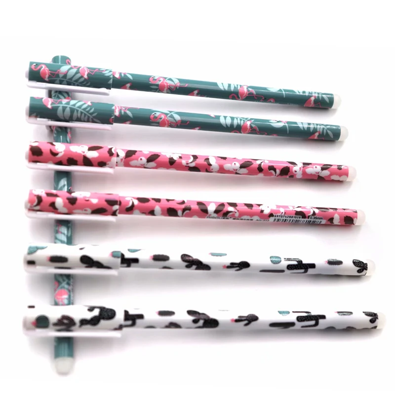 

3Pcs/set Kawaii 0.35mm Washable Erasable Pens Kawaii Blue ink Gel Pen Handle For School Office Supplies Cute Stationery