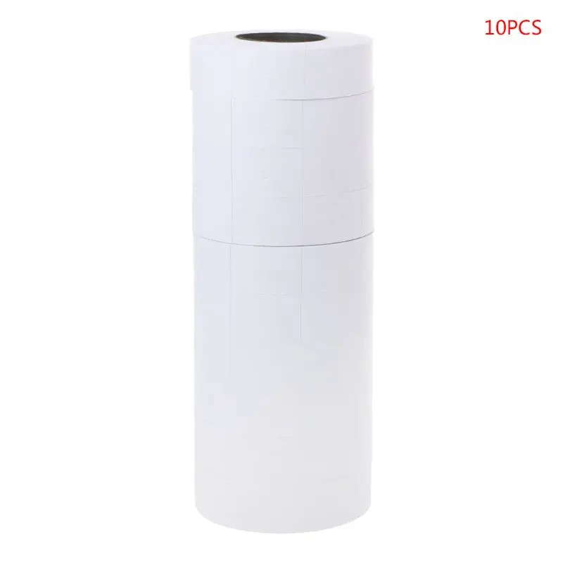 10 Rolls Price Label Paper Refill Tag Mark Sticker Double Row For MX-6600 Labeller Gun