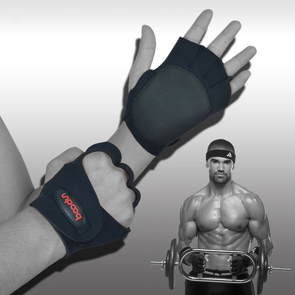 Профессиональные гантели для бодибилдинга фитнес-штанга тренажерный зал для тяжелоатлетов Перчатки взрослые дышащие защитные перчатки с половинным пальцем