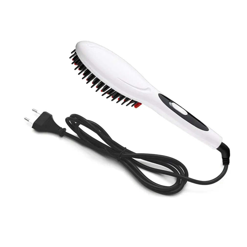 Керамическая электрическая щетка для волос стайлер для укладки волос выпрямляющая щетка для девочек Дамская расческа для волос уход за волосами