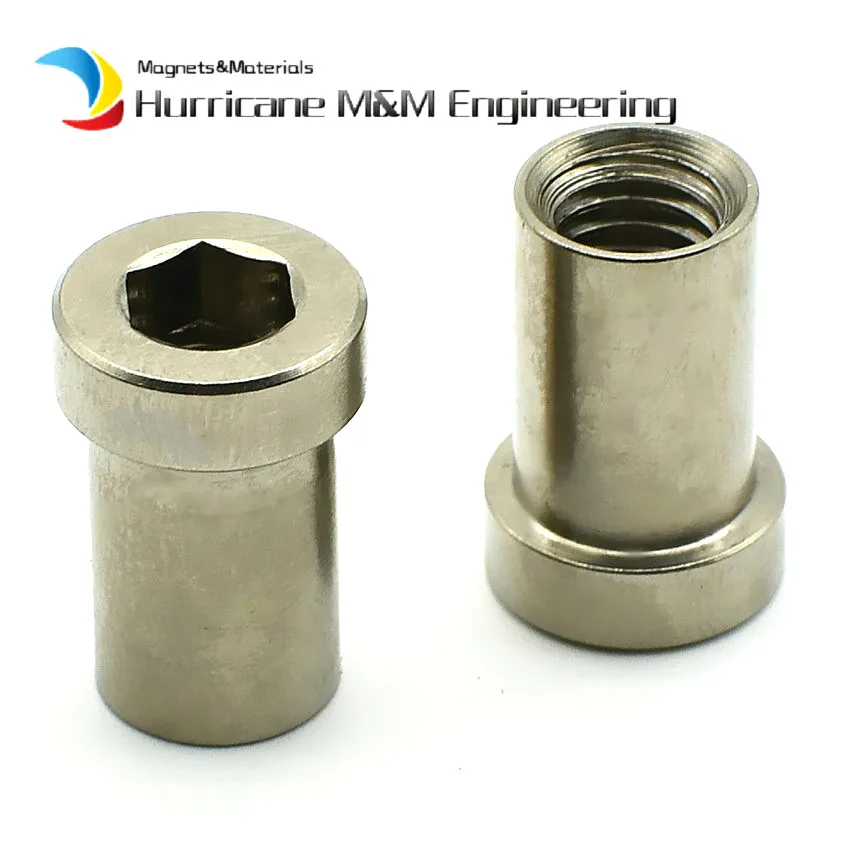 Титановая Заколка Для Ti C Shift Nut M6 13-33 мм DIY Шестигранная розетка с внутренней резьбой Ti болты Ti Винт Ti крепеж 2 шт