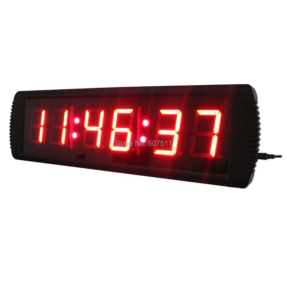 100 New Indoor Red LED Countdown Clock Display 12/24Hours Time And