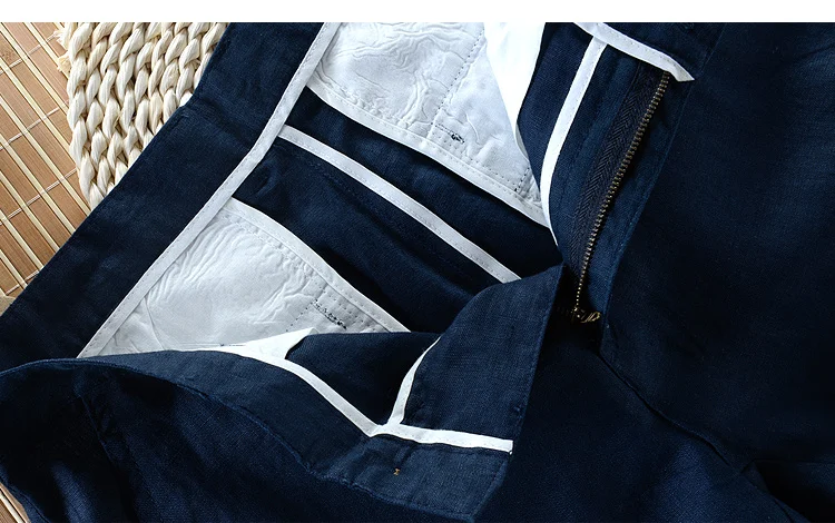 100% Quality Pure Linen Casual Pants Men Brand Long Trousers Men Business Fashion Pants For Men Pantalones Pantaloni Un Pantalon casual pants for men