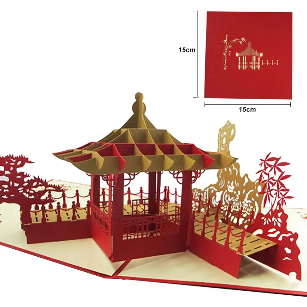  Wedding Invitation Card 3D Chinese Dragon Birthday Greeting Cards Pop Up Paper Crafts Postcard - 33043511856