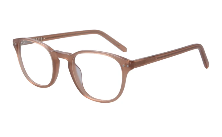Ретро Круглые Женские очки мужские полная оправа ацетатные оптические очки в оправе при близорукости оправа для очков унисекс - Цвет оправы: C6 brown