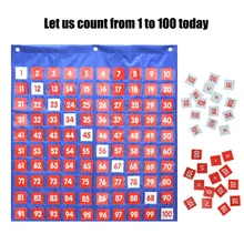 Godery Scholastic сто карманные карты, цифры Настенные карты с 130X карты для малышей