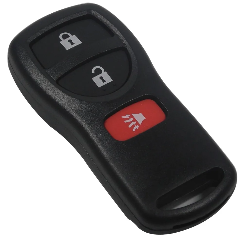 

jingyuqin Repair 3 Buttons Car Key Shell For Nissan Armada Xterra Pathfinder 2+1 panic Uncut Flip Folding Remote Key Fob