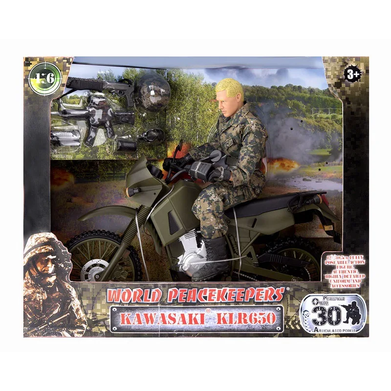 

1/6 World Peacekeepers soldier and motorcycle action figures Military model toy anime figure kids toys for children